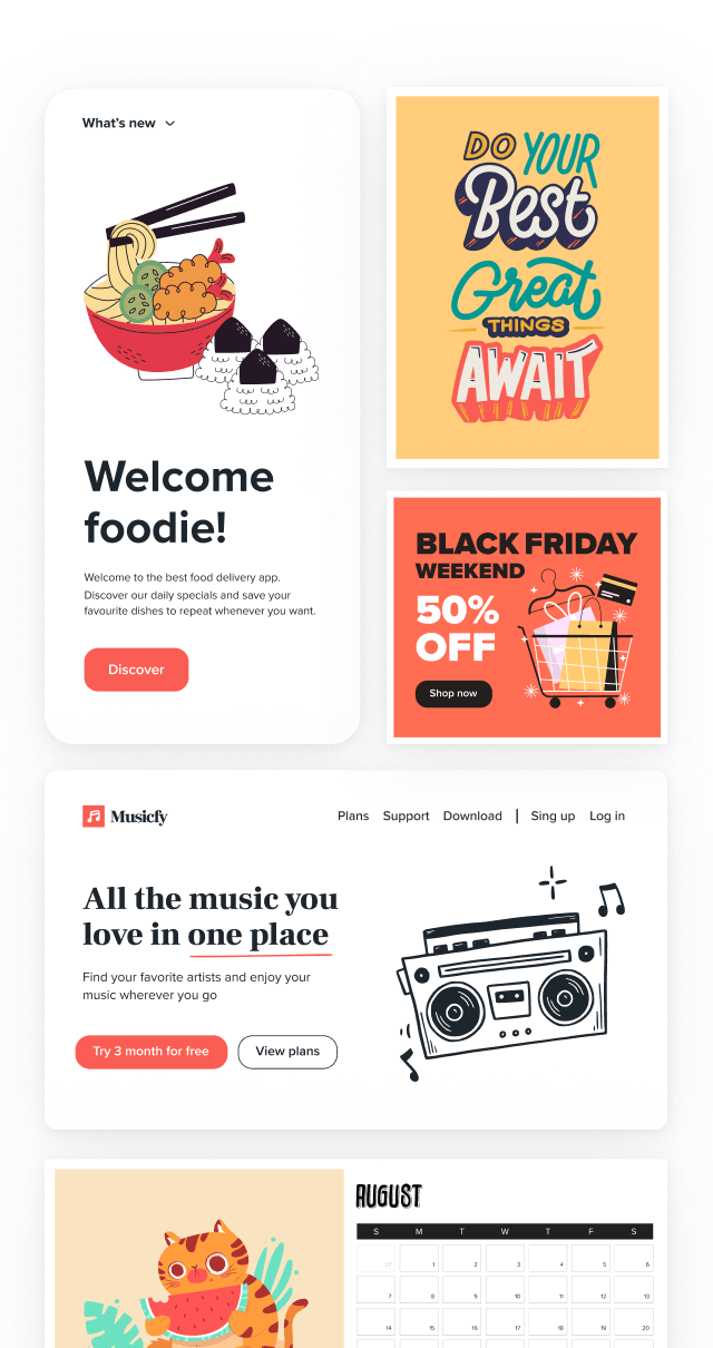 stickers in action
