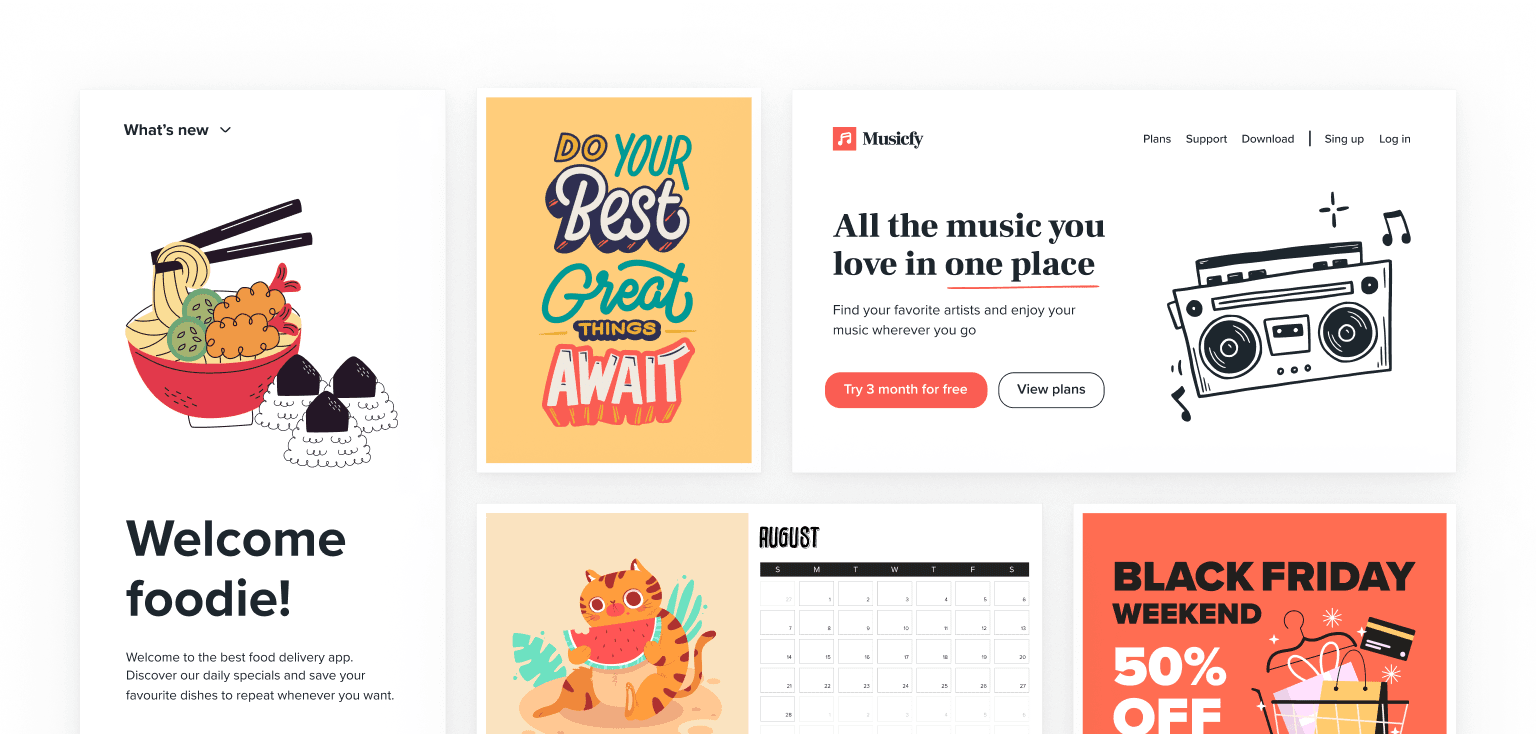 stickers in action